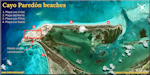 Emplacement des plages de Cayo Paredon Grande